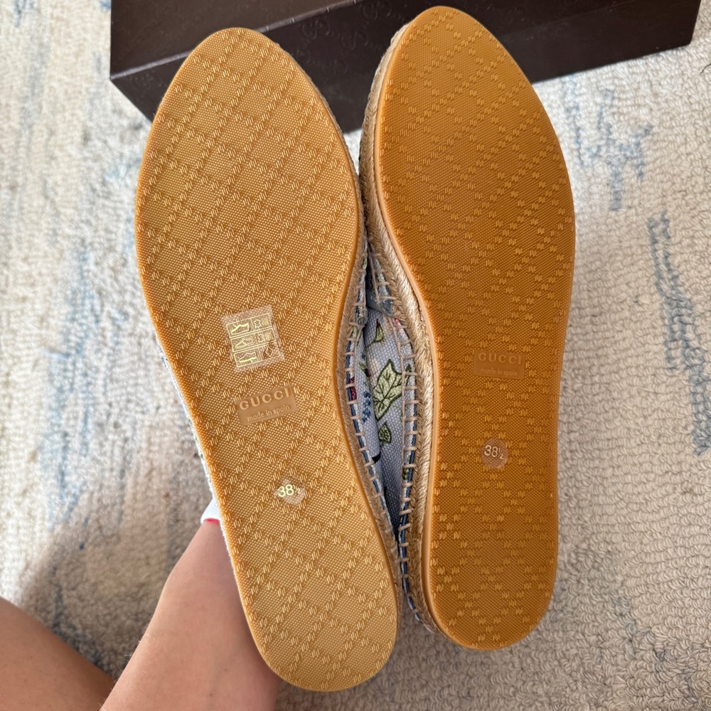 NEW Gucci Floral Espadrilles 38.5 - Picture 3 of 12